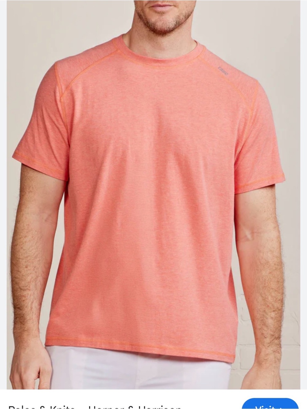Peter Millar Crown Sport Aurora Performance T-Shirt | Peach | Men’s XL